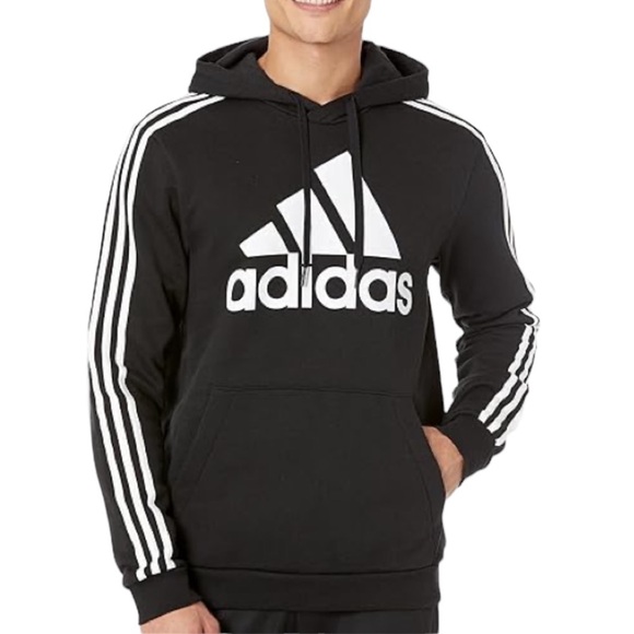 Adidas - Men's 3-Stripes Fleece Hoodie - Picture 1 of 5